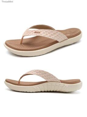 Womens Flip Flops Arch Support Yoga Mat Cushioned Thong Sandals